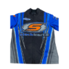 A black and blue SLACK Driving Jacket featuring the "Slackkarts" logo and a large "S" emblem on the front.