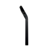 A black Pursuit Chassis Upgrades - Tach Mount in an L-shaped metal design, featuring two screws at the angled end, is positioned vertically against a white background.