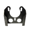The King Pin Washer Options feature a black metal bracket with cut-out holes and two side flanges for mounting.
